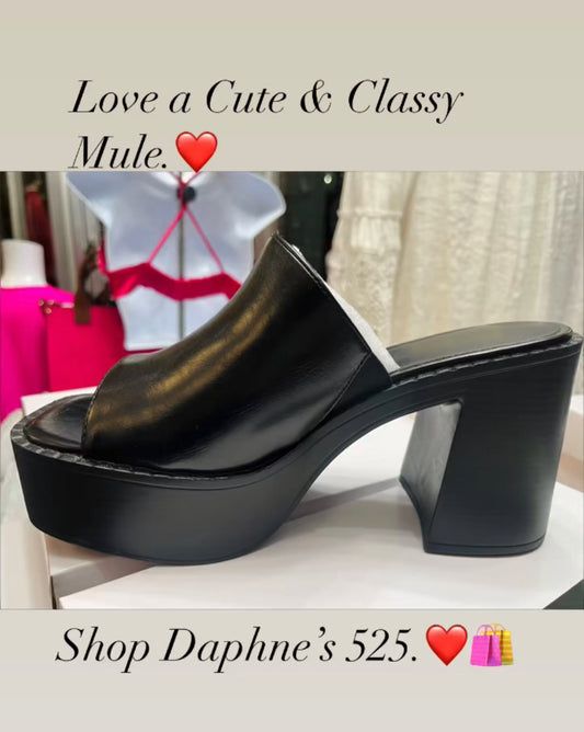 Black Mule Wedge