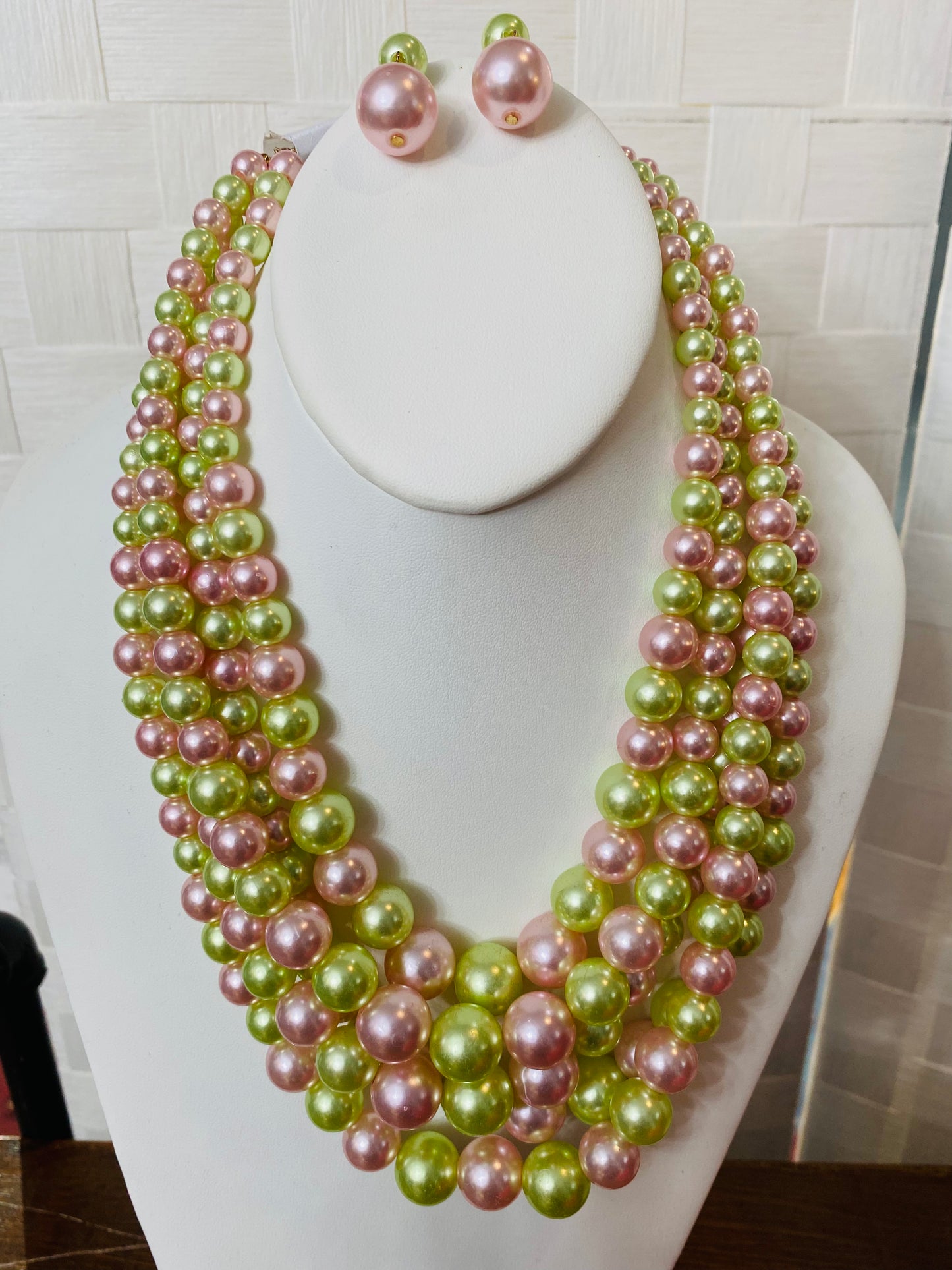 Triple Layer Pink and Green