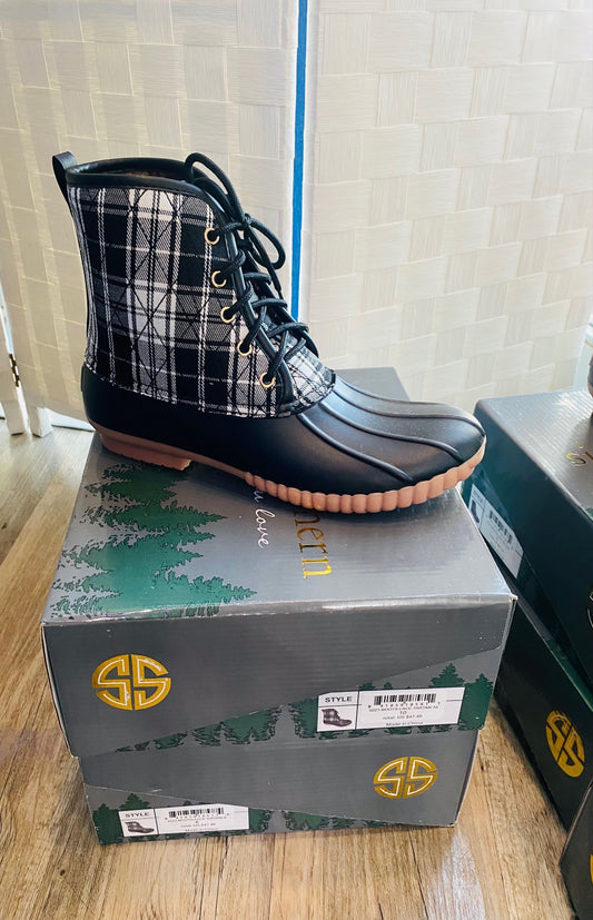 Buffalo Tartan Plaid Duck Boots