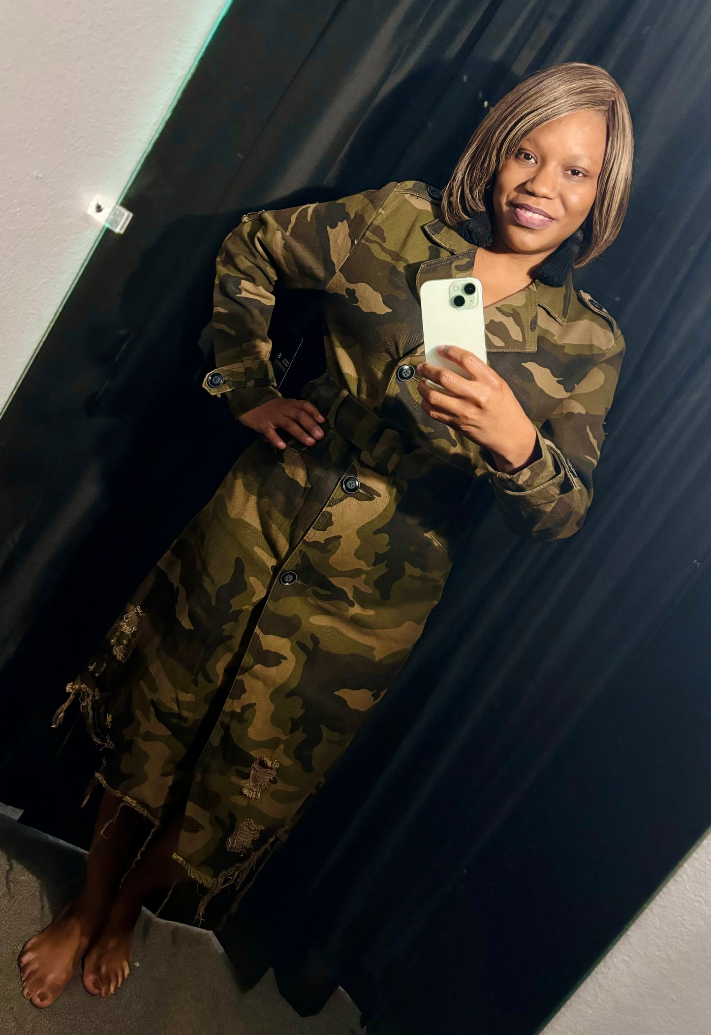 Camo Denim Jacket Dress