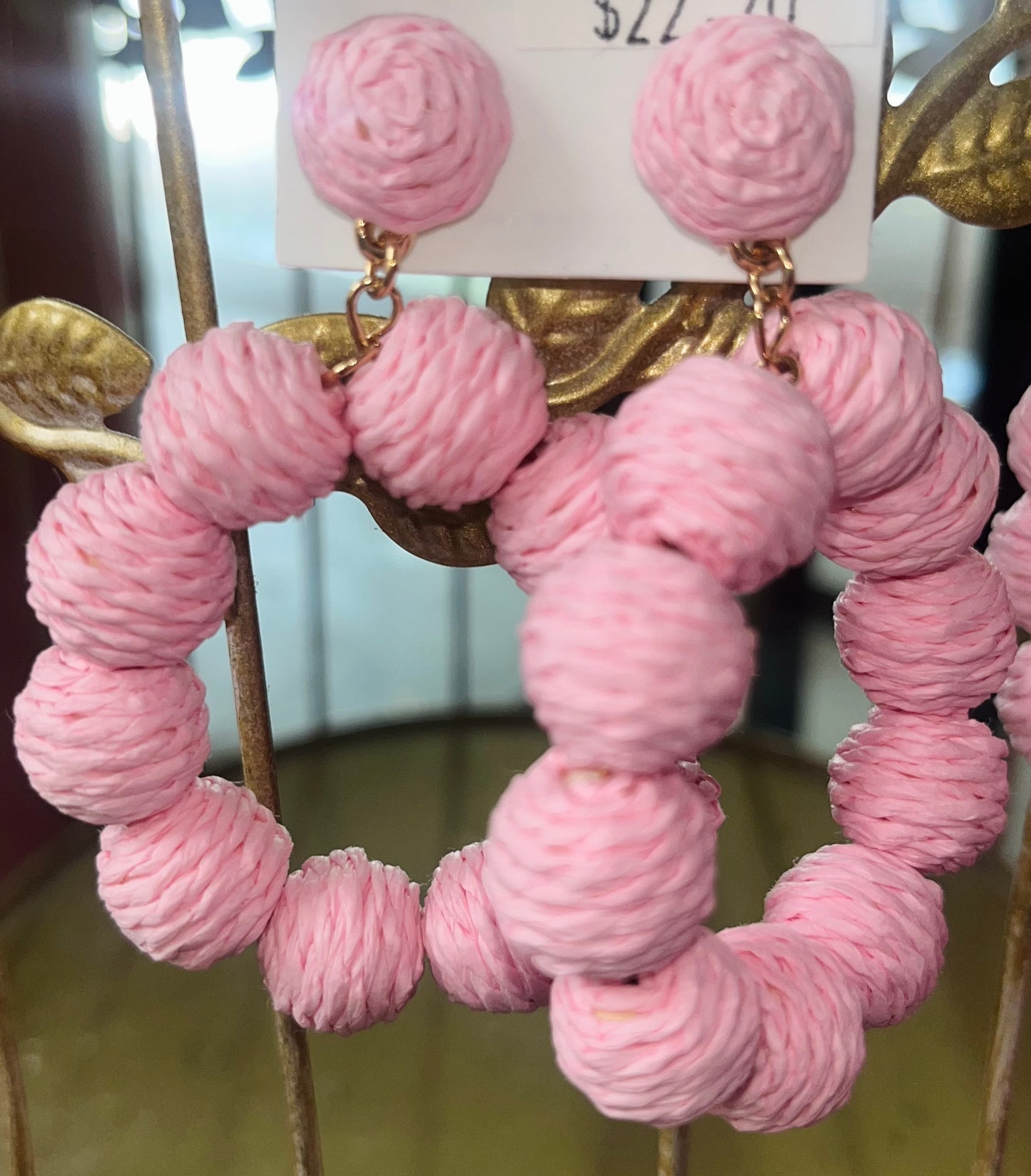 Pink Bale Earrings