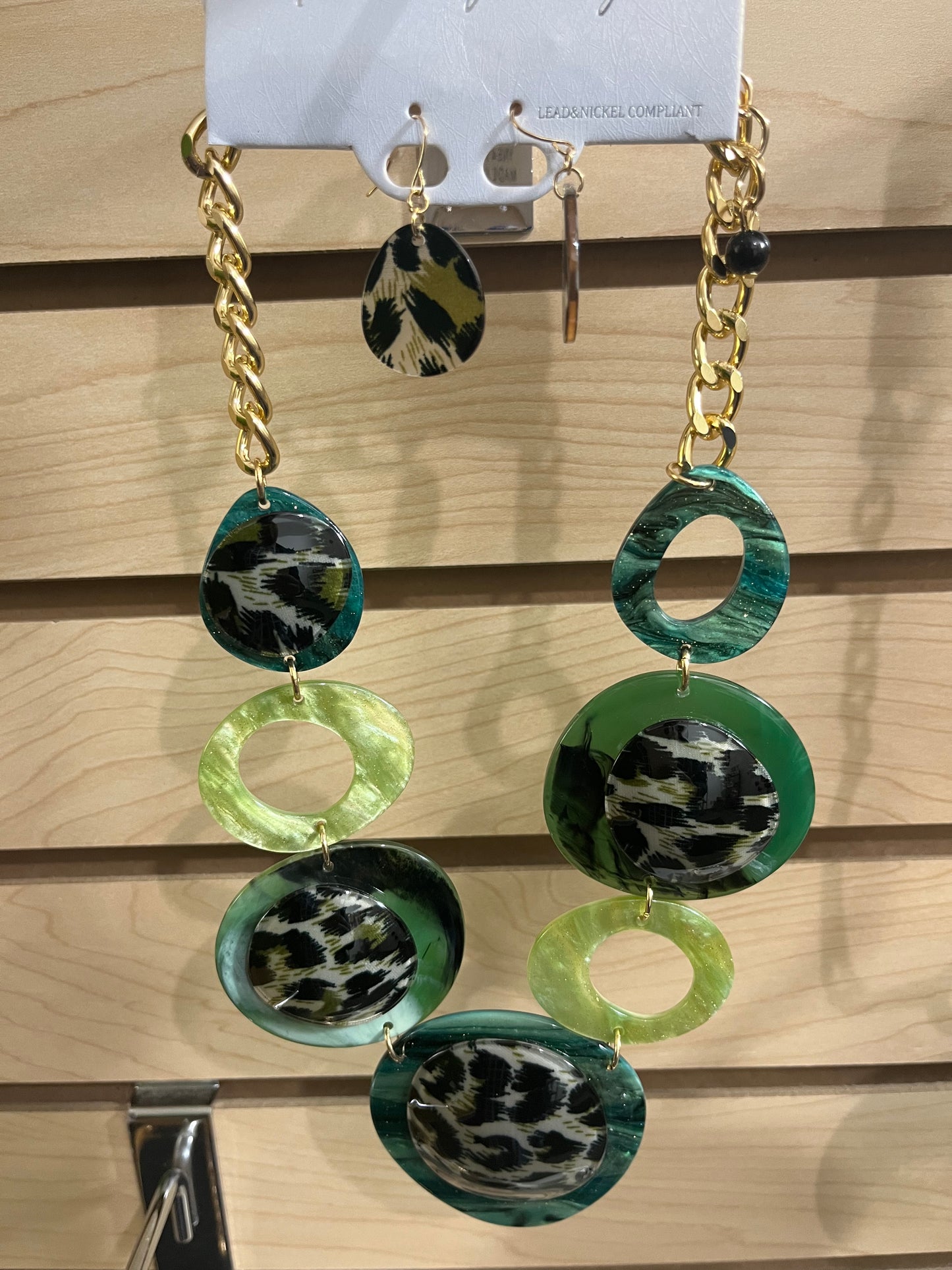 Green Safari Necklace Set